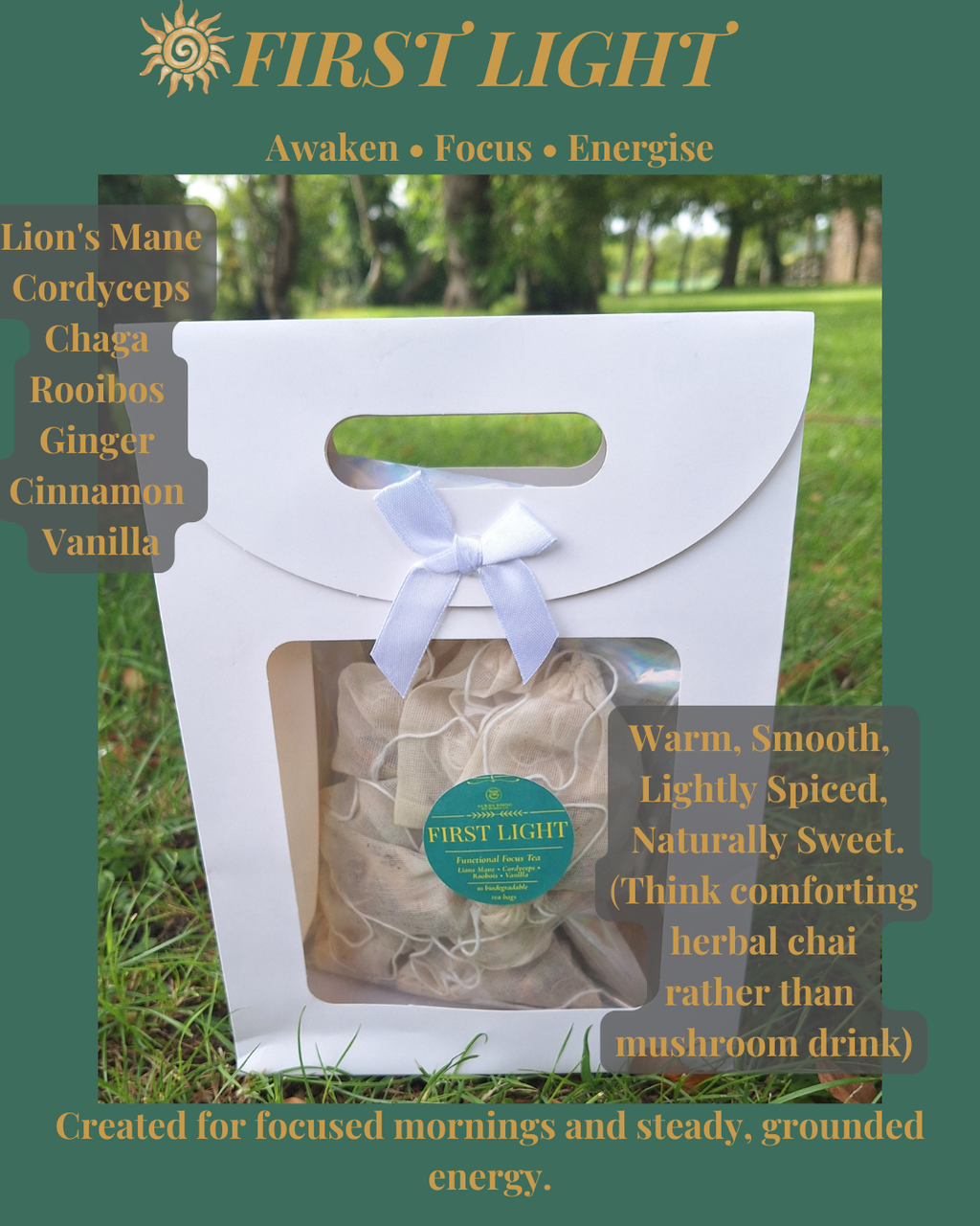 First Light - Lion’s Mane, Cordyceps & Chaga Mushroom Tea Blend