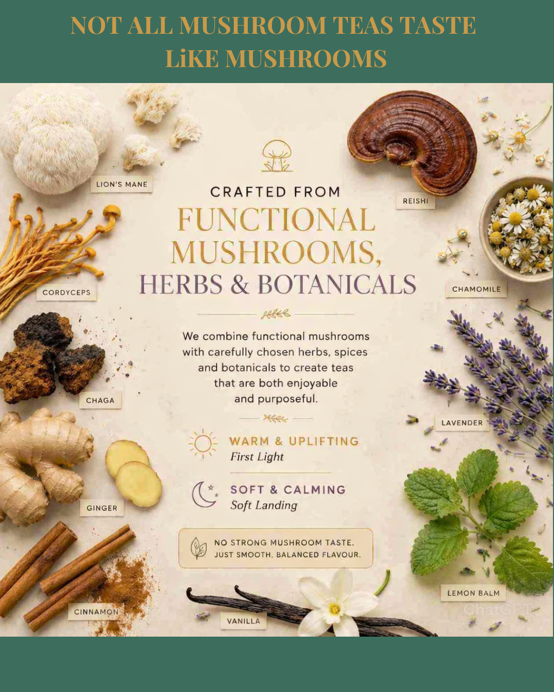 First Light - Lion’s Mane, Cordyceps & Chaga Mushroom Tea Blend